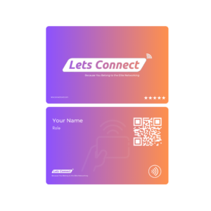 Lavender _ Orange-Digital Business card with NFC QR code