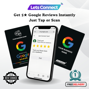 google review nfc business card with qr card