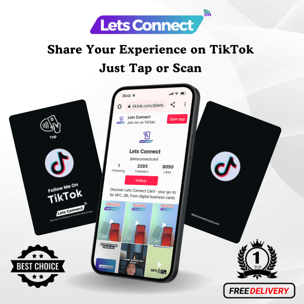 tiktok nfc business card with qr code