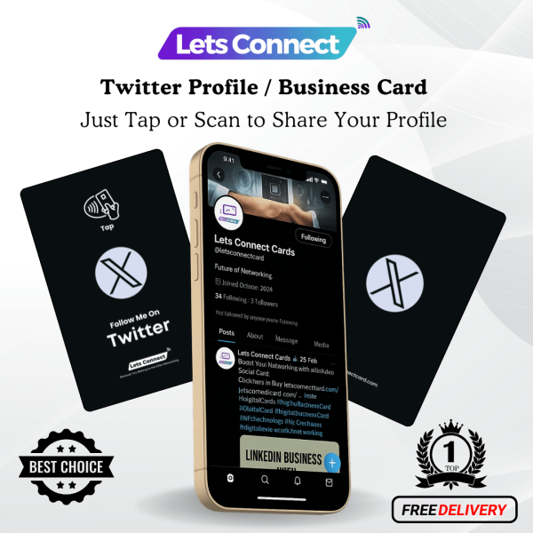 twitter nfc business card with qr code